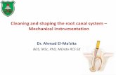 Cleaning and shaping the root canal system Mechanical ...Root canal debridement: The elimination of infection from within the root canal system by removing the vital and necrotic tissues