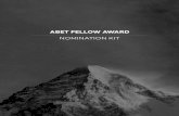 NOMINATION KIT · 2019-12-27 · 3 INSTRUCTIONS This kit is designed to help you nominate a peer for the ABET Fellow award. Before you send in your nomination, make sure to: 1. Read