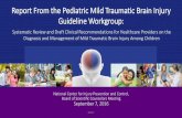 Pediatric Mild Traumatic Brain Injury (TBI) Guideline...Report From the Pediatric Mild Traumatic Brain Injury Guideline Workgroup: Systematic Review and Draft Clinical Recommendations