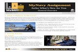 MyNavy Assignment Smart Sheet · 2020-03-02 · MyNavy Assignment Sailor WNFY 3. Explore new opportunities to serve With expanded availability and increased visibility, MNA is your