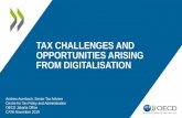 TAX CHALLENGES AND OPPORTUNITIES ARISING FROM … · OECD Jakarta Office CATA November 2019 •Corporate tax challenges of digitalisation •Administration challenges and opportunities