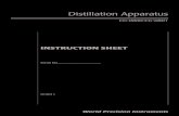 Distillation Instruction Sheet · CG-0800/0801 (Student Distillation Apparatus) World Precision Instruments 1 ABOUT THIS MANUAL The following symbols are used in this guide: This