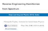 Reverse Engineering Hamiltonian from Spectrumkabuto.phys.sci.osaka-u.ac.jp/~koji/workshop/DLAP2018/... · 2019-03-29 · 1 Phys. Rev. B 97, 075114 (2018) Reverse Engineering Hamiltonian
