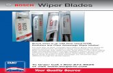 Wiper Bladesbeta.imcparts.net/images/pdf/BoschWiperBlSellSheet_2012.pdf• Uses air flow to increase blade-to-windshield contact Shields tension springs from all weather elements Exceptional