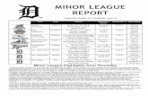 Detroit Tigers - MINOR LEAGUE REPORTdetroit.tigers.mlb.com/documents/1/0/6/191055106/Minor... · 2016-08-02 · MINOR LEAGUE REPORT THROUGH GAMES OF THURSDAY, JULY 21 Minor League