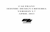 CALTRANS SEISMIC DESIGN CRITERIA VERSION …...SEISMIC DESIGN CRITERIA SEISMIC DESIGN CRITERIA • APRIL 2013 • VERSION 1.7 Table of Revisions from SDC 1.6 to SDC 1.7