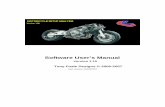 Software User’s Manual · 2012-01-09 · few notable exceptions like the Vincent, most motorcycles used the traditional double shock system, with the shocks mounted approximately