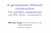 A generalized Milewski construction for perfect sequencescoding.yonsei.ac.kr/pdf/international_presentations/inter_conf_102.pdf · The Milewski construction 4 •Originally proposed