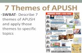 7 Themes of APUSH - White Plains Middle School...Group Activity •Your group is responsible for one of the seven themes you will be uncovering this year. •Your group needs to use