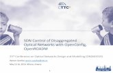 SDN For Optical Networks - ONDM 2019...ODU OH OCh Transport Unit (OTU) Client Service Mapping Switching and Multiplexing OTU Transmission OH Digital Adaptation Optical Channel (OCh)