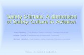 Safety Climate: A dimension of Safety Culture in Aviation Climate_Flannery_Carrick_Nendick.pdf · Safety Culture - What is it SAFETY CULTURE Organisations with a positive safety culture