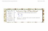 Solving Quadratic Equations by Factoring Warm-Up (Monday)6 Solving by Factoring.notebook March 23, 2015 Solving Quadratic Equations by Factoring Agenda Reminders Warm-Up (Monday) 1.Solve