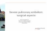 Severe pulmonary embolism - Unispital Basel · Obstruction of pulmonary arteries by single or recurrent pulmonary emboli without complete resolution 5-year survival is pressure dependent