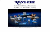 STRUT CATALOGUE - FULL - Taylor Pipe Supports · 2020-03-06 · pictorial index z fittings page 27 - 29 fig. ty300 page 8 4 bearing trolley assy. fig. 910's page 4 strut pipe clamps