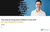 INT101- The Hybrid Integration Platform from SAP for Your ... · SAP Process Orchestration Recommendations Use SAP Cloud Platform Integration for agile ground-to-cloud and cloud integration,