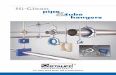 Hi-Cleanpipe tube hangers · Pipe and Tubing Support Rods and Components Ordering Information Hanger Supporting Assembly 316 Stainless Steel Ordering Example H-D 1/4 "thru 2 Tube