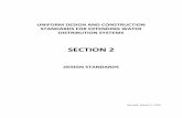 UNIFORM DESIGN AND CONSTRUCTION STANDARDS FOR EXTENDING WATER DISTRIBUTION … · 2018-09-28 · Uniform Design and Construction Standards Section 2 – Design Standards For Extending