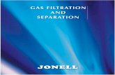GAS FILTRATION AND SEPARATION...Jonell gas coalescing elements are used in a variety of applications including the protection of natural gas compressors, turbines and mechanical seals