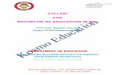 SYLLABI FOR BACHELOR OF EDUCATION (B.Ed.)Credits-4 (Theory: 80, Internal: 20) NOTE FOR PAPER SETTER Paper setter will set 9 questions in all, out of which students will be required