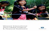 Winrock International 2013 Global Projects & Financial ... · Winrock International 2013 Global Projects & Financial Statement Youth in Thailand are trained on water quality and river