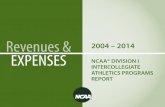 Revenues & 2004 – 2014 EXPENSES Division I...NCAA® Revenues / Expenses Division I Report • 2004 – 2014 5 Table of Contents 4.5 Net Generated Revenues by Gender 53 4.6 Net Generated