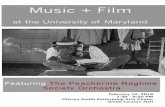 February 12, 2016 7:30 - 9:00 PM Clarice Smith Performing ... · Clarice Smith Performing Arts Center Smith Lecture Hall. Welcome to the second year of Music + Film at the ... and