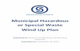 Municipal Hazardous or Special Waste Wind Up …...Stewardship Ontario – MHSW Wind Up Plan September 30, 2019 7 INTRODUCTION: PROGRAM OVERVIEW AND WIND UP PROCESS The Municipal Hazardous