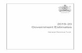 2019-20 Government Estimates - Alberta · Government Estimates reflect the Province’s budget presentation methodology and the organization of government ministries as of October