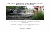The Development of Small Hydroelectric Projects in Vermont · The Development of Small Hydroelectric Projects in Vermont January 9, 2008 6. Definition of small hydro: A new definition