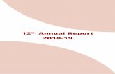12th Annual Report · 2019-08-07 · 12 th Annual Report 2018-19 6 Public Sector banks 1 Andhra Bank 2 Bank of Baroda 3 Bank of India 4 Canara Bank 5 Indian Bank 6 Indian Overseas