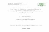 The Role of Business Communication in Decision Making Process · Business Administration Department The Role of Business Communication in Decision Making Process: Case Study - Palestinian