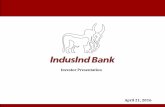 Investor Presentation April 21, 2016...Consumer Finance Division Corporate & Commercial Banking Acquisition) Well Diversified Loan Book Corporate Banking Mar-16 Large Corporates 25,258