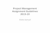 Project Management Assignment Guidelines 2019â€گ Project Management Assignment Guidelines 2019â€گ20