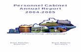 Personnel Cabinet Annual Report 2004-2005 Reports/2004-2005 Annual Report.pdf2004-2005 Personnel Cabinet Annual Report 1 Core Values, Vision and Mission VISION To serve as a model
