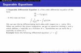 Separable EquationsSeparable Equations IVP’sOrthogonal ...apilking/Math10560/Lectures/Lecture 19.pdfSeparable EquationsSeparable Equations IVP’sOrthogonal Trajectories.Mixture