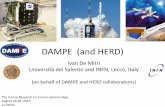 DAMPE (and HERD) · •DAMPE is among CAS funded projects for space • Better/extended performance than existing detectors for e/ γ/CR towards larger energies • Systematic activity