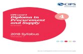 CIPS Level 4 Diploma in 4 Procurement and Supply · 2019-08-23 · • Direct and indirect procurements ... • Definitions of logistics and materials management 1.4 Differentiate