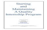 Starting An Internship Program - 7th EditionThe program and internship can be designed to best meet those expectations. As many staffing professionals know, in order for a program