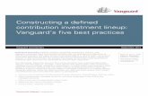 Constructing a defined contribution investment lineup: Vanguard… · Vanguard commentary September 2012 Constructing a defined contribution investment lineup: Vanguard’s five best