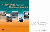 Monali Ranade Carbon Finance Unit June 18, 2010siteresources.worldbank.org/.../4114199-1276897974015/MonaliRenade.pdf · Monali Ranade Carbon Finance Unit June 18, 2010. GHG emissions
