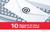 FTMaintenance CMMS - 10 Reasons to Use a CMMS over Email · CMMS software automatically sends email notifications for important events, such as when service requests are submitted,