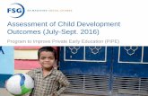 Assessment of Child Development Outcomes (July-Sept. 2016) readiness of students...Notes: To highlight the gap in school readiness for Indian students entering grade 1, findings from