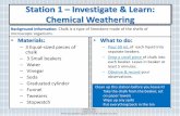 Station 1 Investigate & Learn: Chemical Weatheringscience-class.net/Geology/weathering_erosion/WED_stations_2016.pdf · Station 1 –Investigate & Learn: Chemical Weathering ... Arches