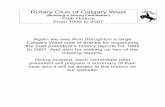 Rotary Club of Calgary West - Calgary West Rotary Clubcalgarywestrotaryclub.org/pdf/HistoryBook1992forward.pdf · Steve Rickard and Curly Galbraith were acknowledged for their work