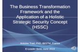 The Business Transformation Framework and the Application ... · A HSSC Pattern • This article is a part of a long series of articles related to business and societal transformation