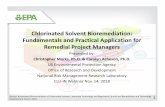 Chlorinated Solvent Bioremediation: Fundamentals …...chemistry is conducive to the growth/activity of the supplied organisms. Biostimulation is used to ensure the groundwater conditions