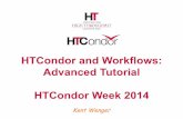 HTCondor and Workflows: Advanced Tutorial HTCondor Week …...13 Rescue DAGs (cont) › Save the state of a partially-completed DAG › Created when a node fails or the condor_dagman