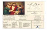 SAINT ROSE OF LIMA PARISH · 2019-09-18 · Parish Mission Statement We, the family of St. Rose of Lima Catholic Parish, are called by virtue of our baptism and guided by the Holy