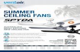 SUMMER CEILING FANS...Royale II • Latest ceiling fan technology and design • Excellent air circulation and cooling effect • Pre-balanced for smoother, quieter operation • High