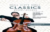 HULL CITY HALL CLASSICS · Laura van der Heijden and Michael Phillips talk to Andrew Penny Working in partnership WELCOME We are delighted to present the 2019/20 Hull City Hall Classics
